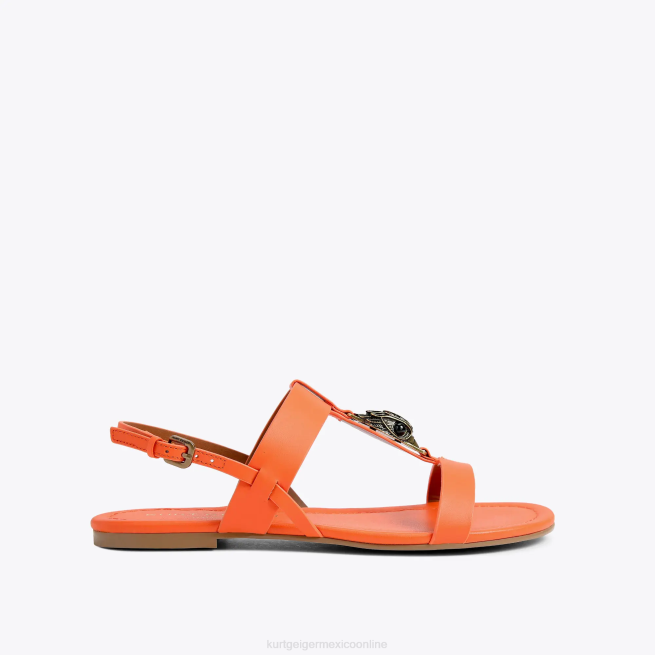 Kurt Geiger sandalia plana london hampton BL0H285 | calzados naranja mujer