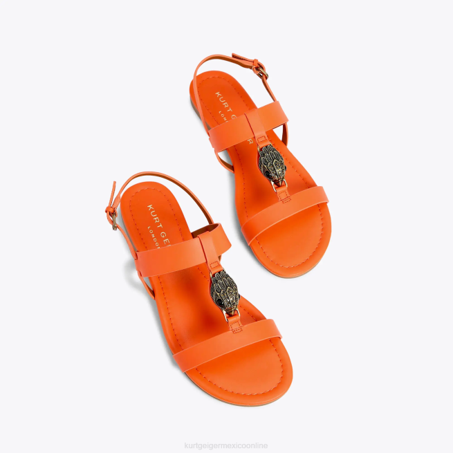 Kurt Geiger sandalia plana london hampton BL0H285 | calzados naranja mujer