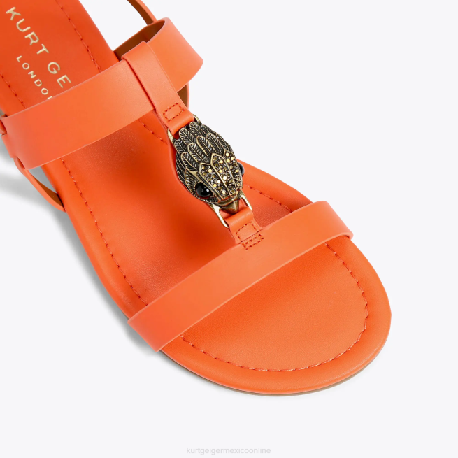 Kurt Geiger sandalia plana london hampton BL0H285 | calzados naranja mujer