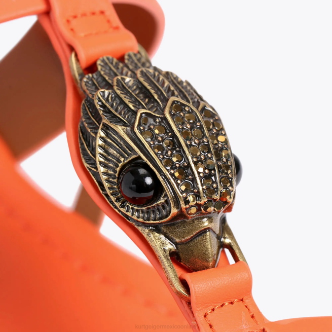 Kurt Geiger sandalia plana london hampton BL0H285 | calzados naranja mujer