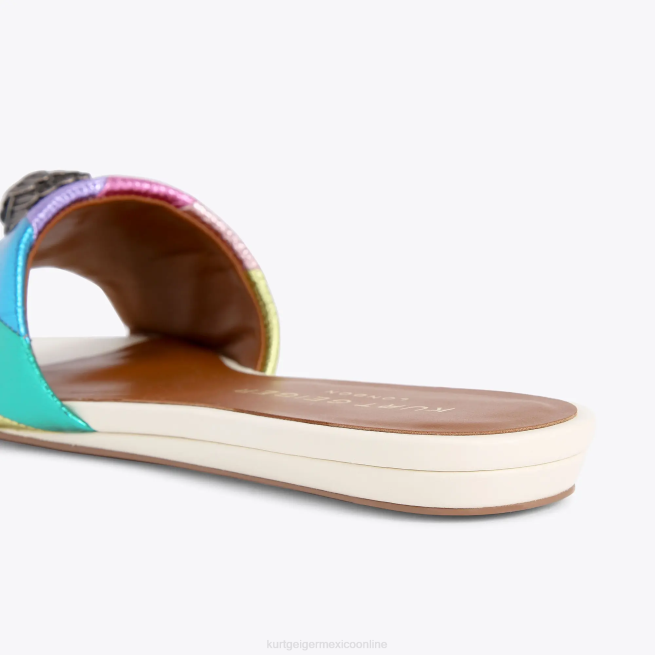 Kurt Geiger sandalia plana london kensington BL0H225 | calzados combinación de metales mujer