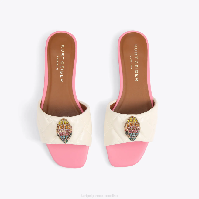 Kurt Geiger sandalia plana london kensington BL0H348 | calzados combinación de huesos mujer