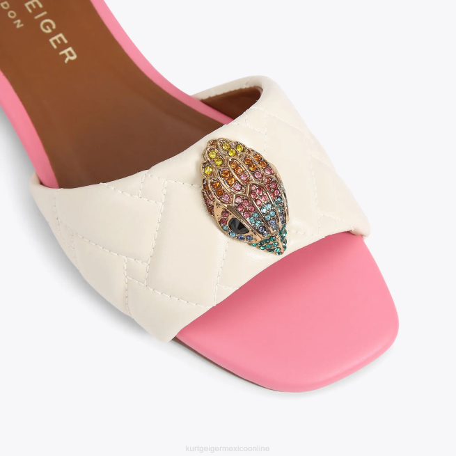 Kurt Geiger sandalia plana london kensington BL0H348 | calzados combinación de huesos mujer