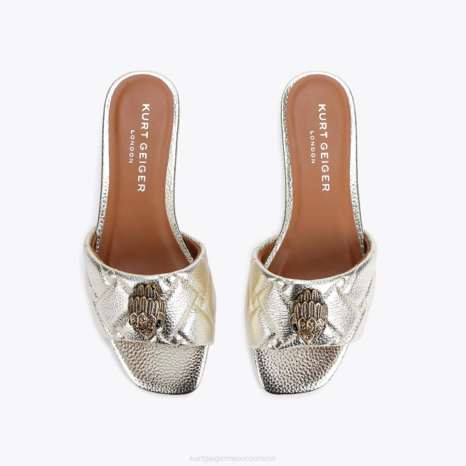 Kurt Geiger sandalia plana london kensington BL0H350 | calzados oro mujer