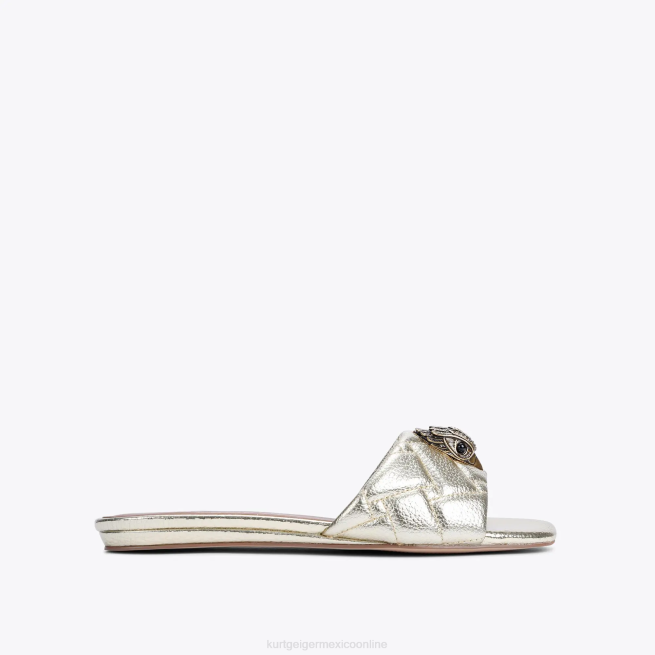 Kurt Geiger sandalia plana london kensington BL0H350 | calzados oro mujer