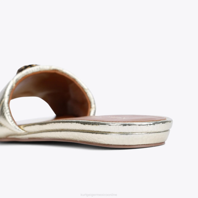Kurt Geiger sandalia plana london kensington BL0H350 | calzados oro mujer
