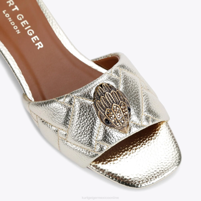 Kurt Geiger sandalia plana london kensington BL0H350 | calzados oro mujer