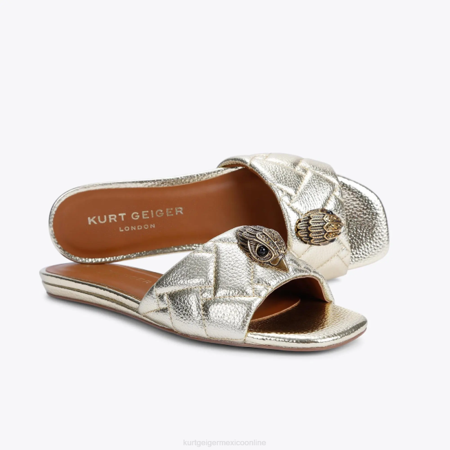 Kurt Geiger sandalia plana london kensington BL0H350 | calzados oro mujer