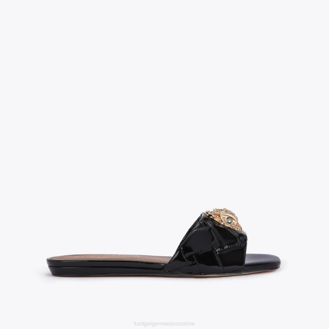 Kurt Geiger sandalia plana london kensington BL0H352 | calzados negro mujer