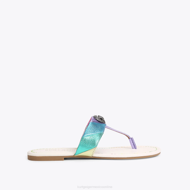 Kurt Geiger sandalias london kensington con barra en T BL0H228 | calzados combinación de metales mujer