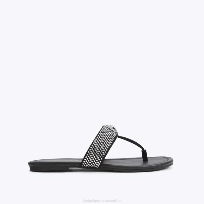 Kurt Geiger sandalias london kensington con barra en T BL0H447 | calzados negro mujer