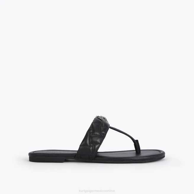 Kurt Geiger sandalias london kensington con barra en T BL0H451 | calzados negro mujer