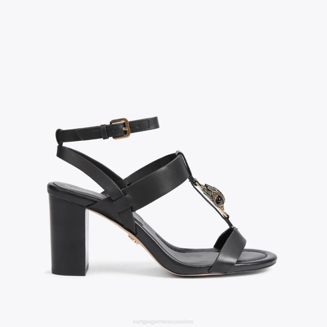 Kurt Geiger Bloque de barra en T London Hampton BL0H338 | calzados negro mujer