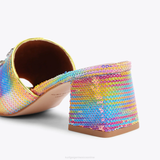 Kurt Geiger Ojo de bloque de oliva de Londres BL0H293 | calzados multi/otro mujer