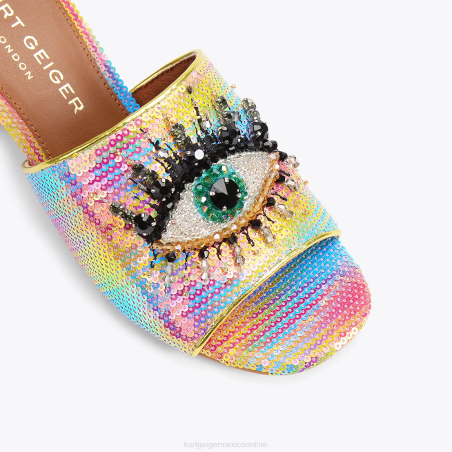 Kurt Geiger Ojo de bloque de oliva de Londres BL0H293 | calzados multi/otro mujer