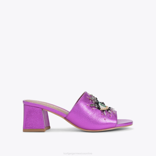 Kurt Geiger Ojo de bloque de oliva de Londres BL0H666 | calzados fucsia mujer