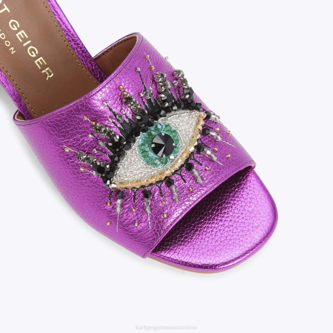 Kurt Geiger Ojo de bloque de oliva de Londres BL0H666 | calzados fucsia mujer