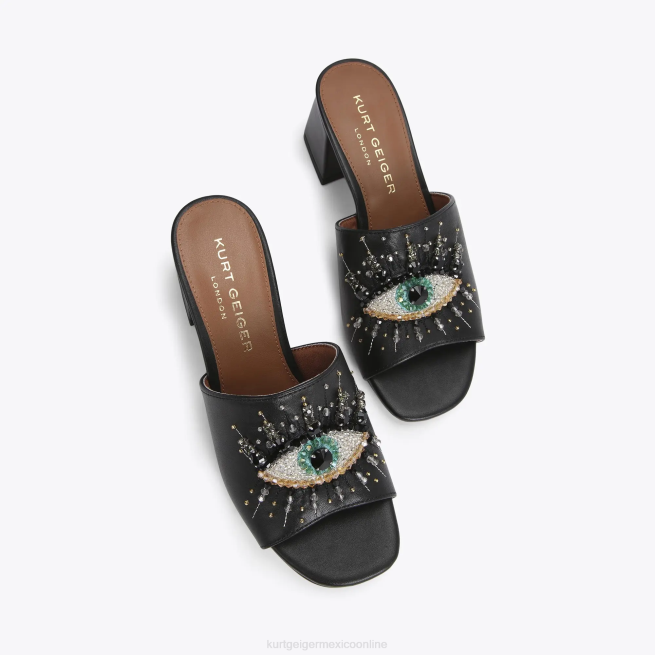 Kurt Geiger Ojo de bloque de oliva de Londres BL0H667 | calzados negro mujer