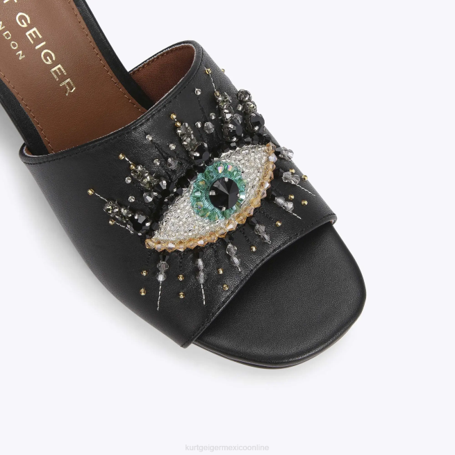 Kurt Geiger Ojo de bloque de oliva de Londres BL0H667 | calzados negro mujer