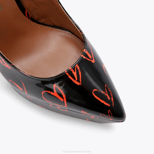 Kurt Geiger Tribunal de la plataforma Shoreditch de Londres BL0H408 | calzados negro rojo mujer