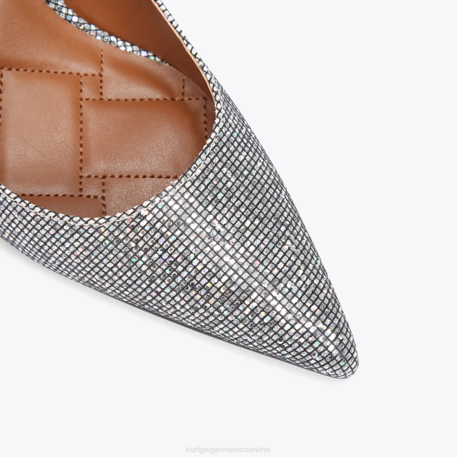 Kurt Geiger estilete de Shoreditch de Londres BL0H419 | calzados combinación de plata mujer