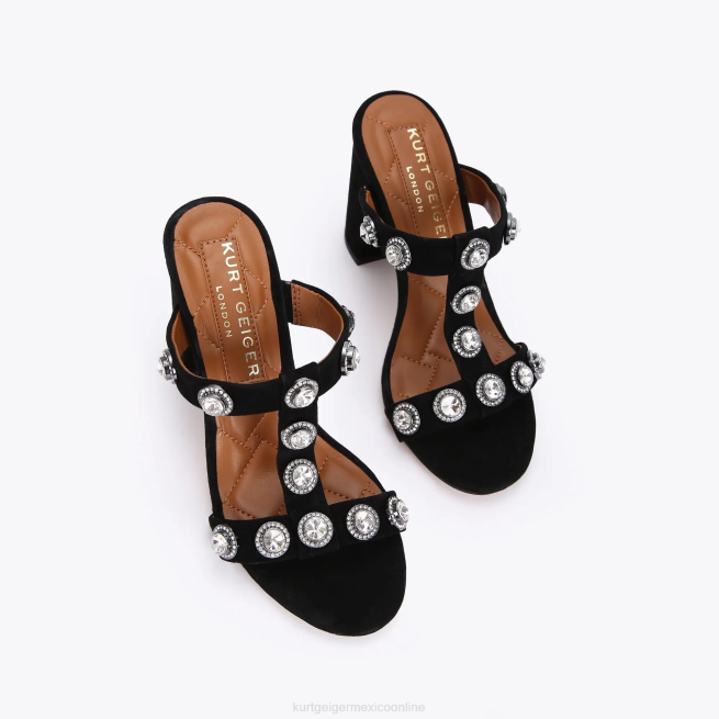 Kurt Geiger mula de bloque octavia de Londres BL0H675 | calzados combinación negra mujer