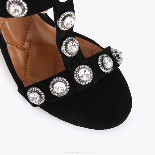 Kurt Geiger mula de bloque octavia de Londres BL0H675 | calzados combinación negra mujer