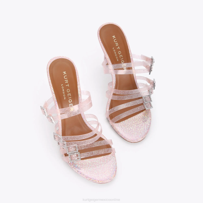 Kurt Geiger mules de vinilo london pierra BL0H380 | calzados Rosa palido mujer