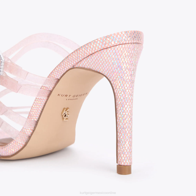 Kurt Geiger mules de vinilo london pierra BL0H380 | calzados Rosa palido mujer