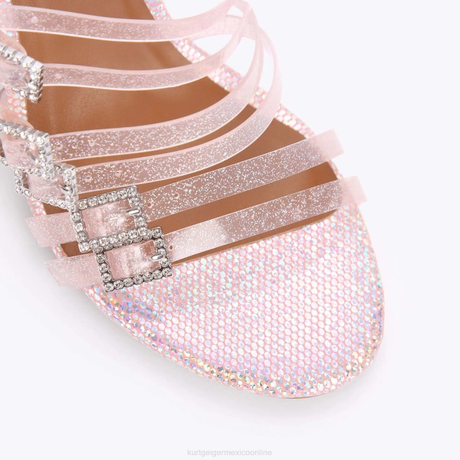 Kurt Geiger mules de vinilo london pierra BL0H380 | calzados Rosa palido mujer