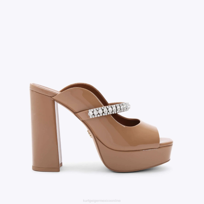 Kurt Geiger peep toe con plataforma london duke BL0H341 | calzados camello mujer