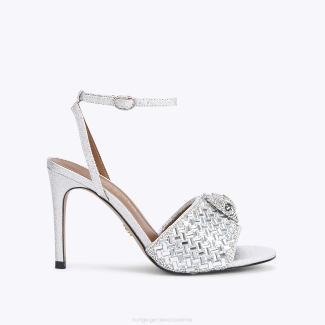 Kurt Geiger sandalia kensington londres BL0H412 | calzados combinación de plata mujer