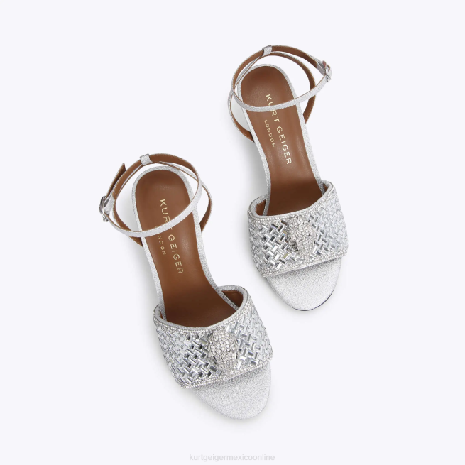 Kurt Geiger sandalia kensington londres BL0H412 | calzados combinación de plata mujer