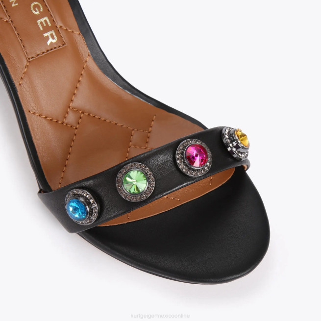 Kurt Geiger sandalias london octavia block BL0H381 | calzados combinación negra mujer