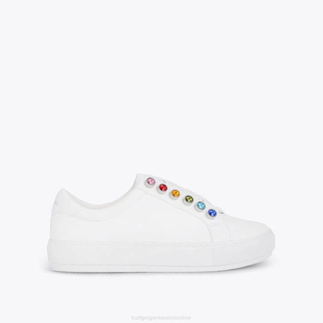 Kurt Geiger london liviah arcoíris grueso BL0H184 | calzados peine blanco mujer