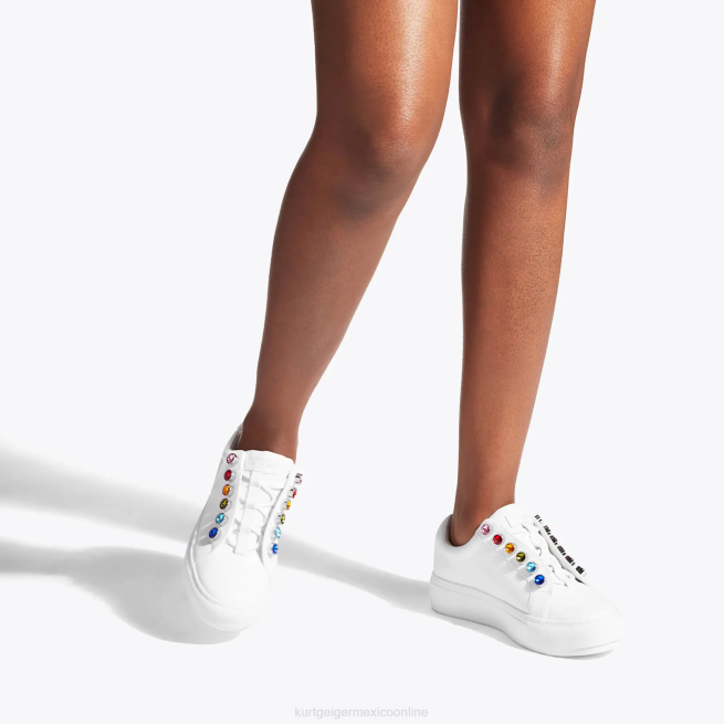 Kurt Geiger london liviah arcoíris grueso BL0H184 | calzados peine blanco mujer