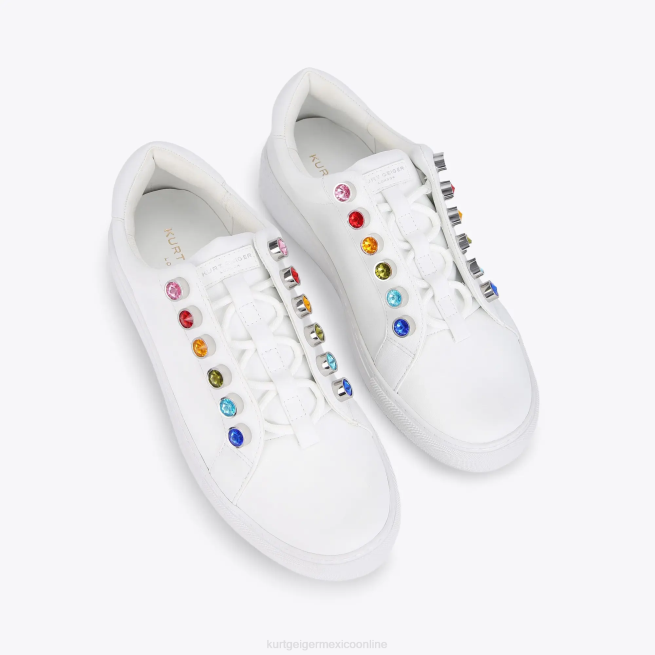 Kurt Geiger london liviah arcoíris grueso BL0H184 | calzados peine blanco mujer